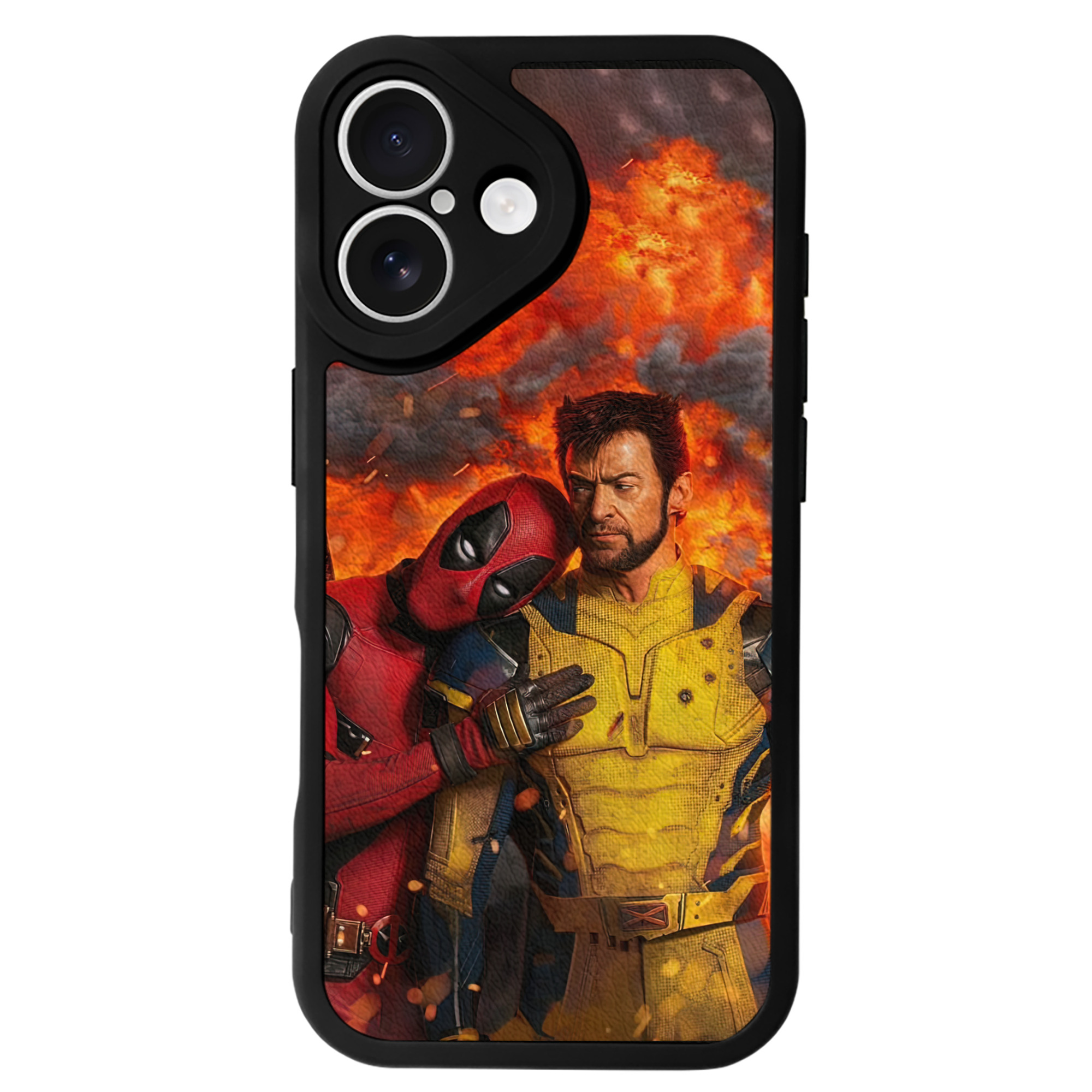 （画像用） Deadpool デッドプール 【iPhone 16シリーズ対応】シリコンスマホケース（レザー調） 材質：シリコン